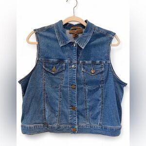 Jones Jeans 90’s Vintage Classic Blue Denim Vest-Size 14